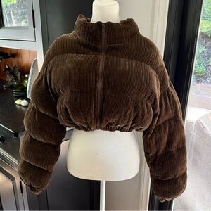 SHEIN Chocolate Brown Ribbed Top